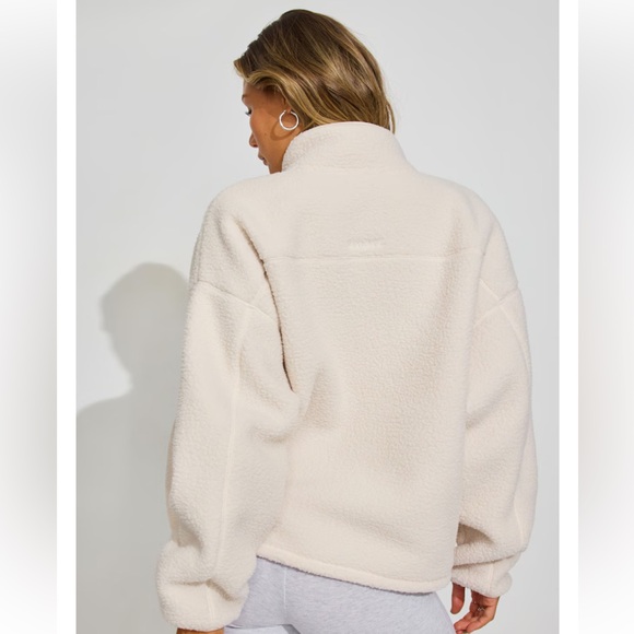 GARAGE Sherpa Fleece Full Zip Jacket Perfect Pearl NWT Size L-XL - Picture 3 of 4